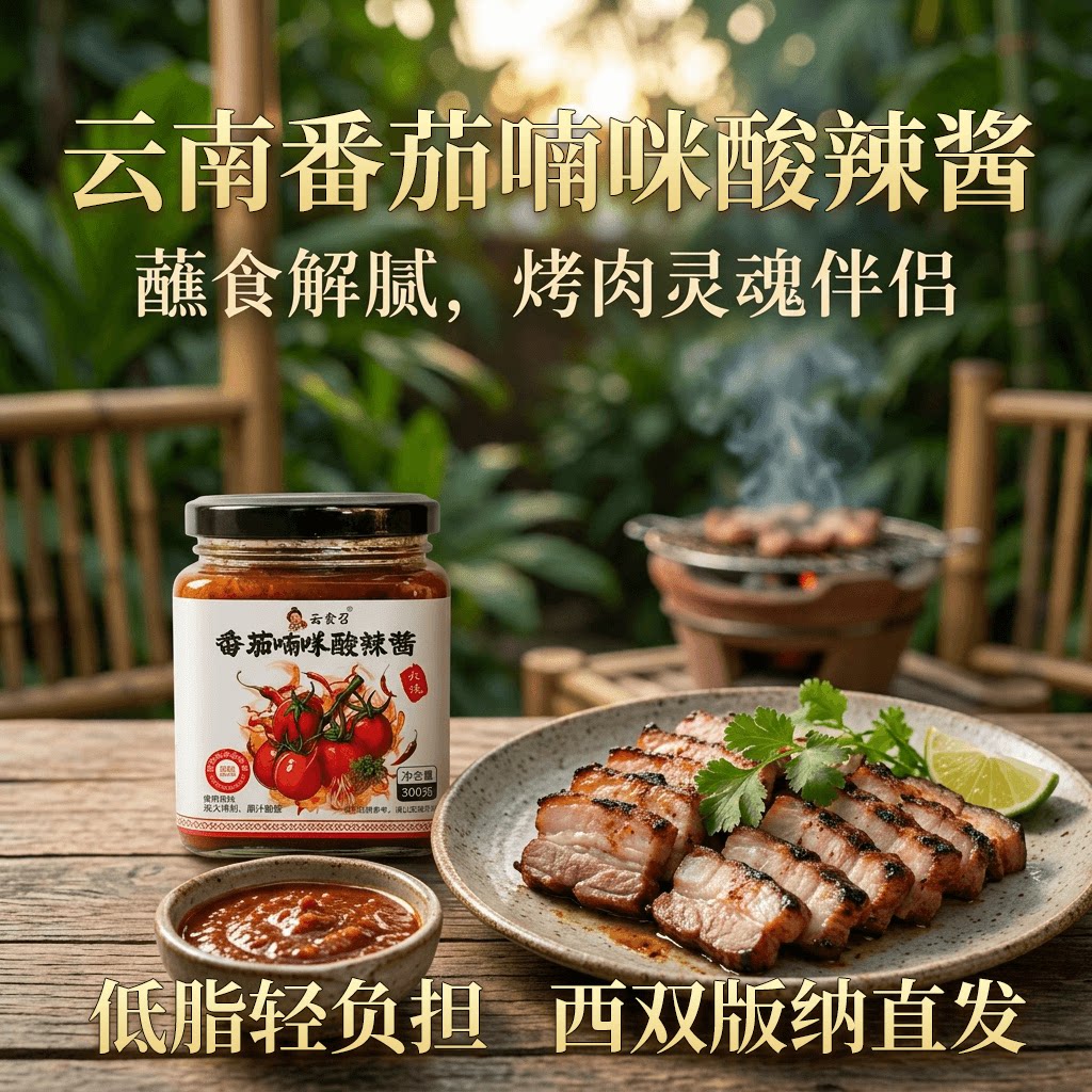 云食召番茄喃咪酸辣酱凉拌下饭