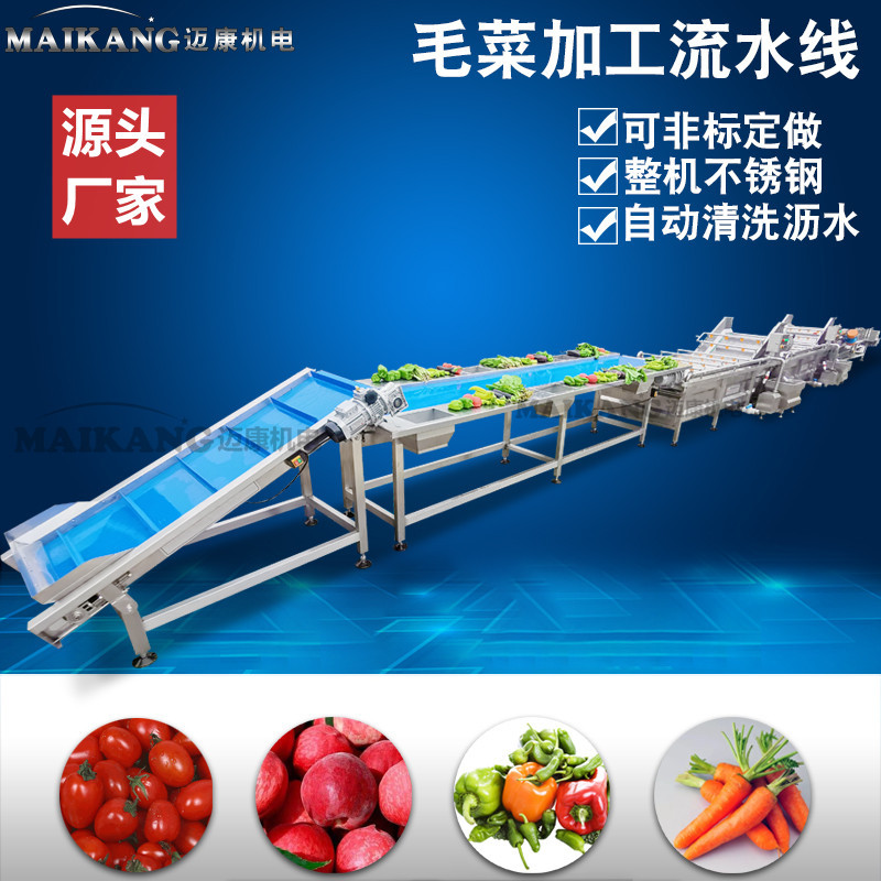 定制竹笋莴苣涡流清洗机 芜荽茴香净菜设备 香椿清洗流水线