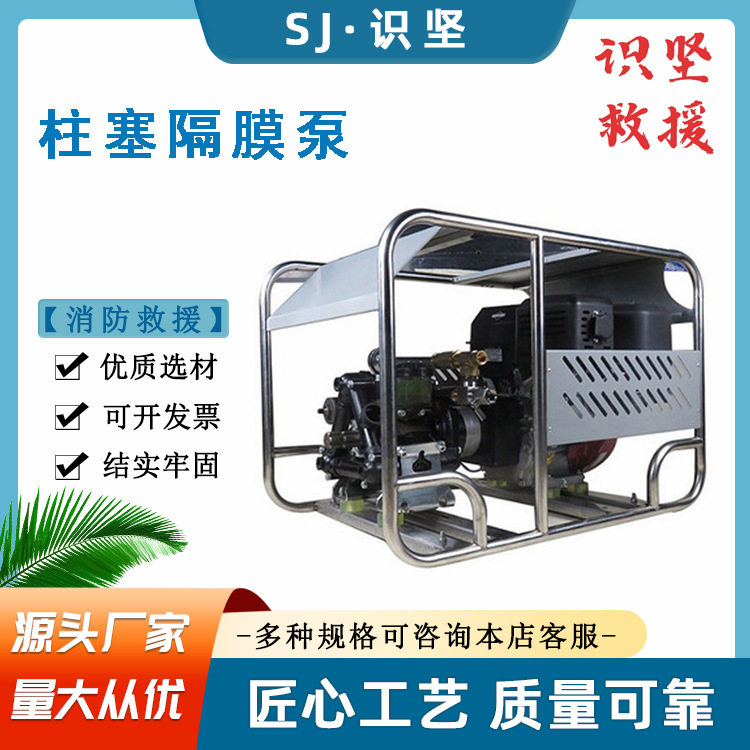 森林高压柱塞隔膜泵四冲程双杠灭火水泵背负式远程输送泵