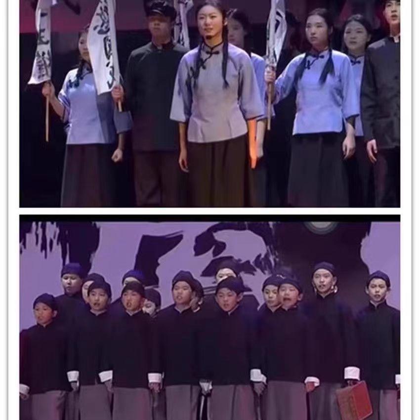 马褂清朝长衫朗诵情景剧
