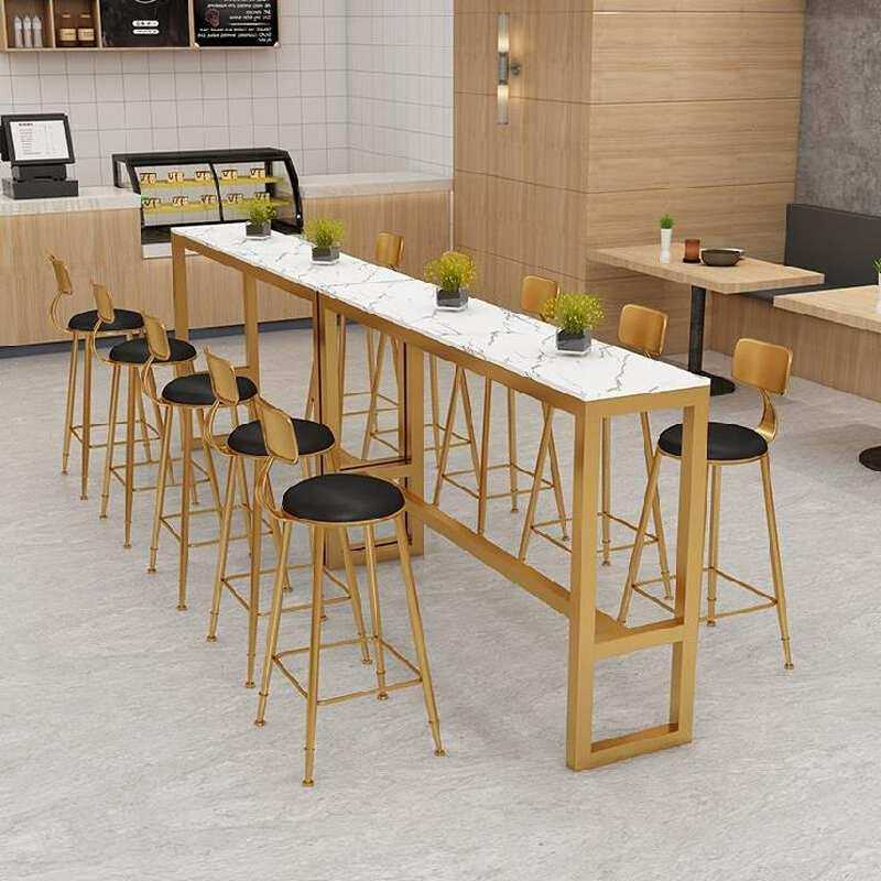 奶茶店桌椅创意酒吧桌椅组合红酒几何双面单人圆餐桌包边收纳小型