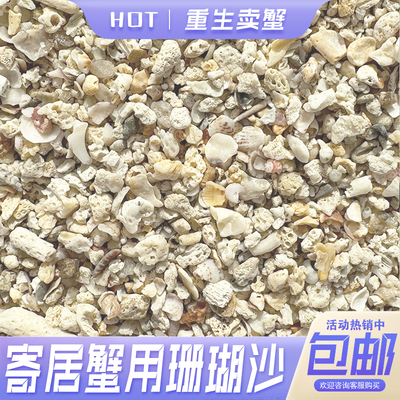 寄居蟹专用珊瑚沙天然垫材免洗沙