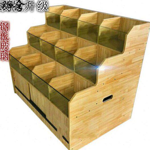 斗米柜超市米质铮舍柜五谷货架展示柜新款杂粮面实木架米桶米柜桶