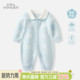 婴儿连体衣2026春秋衣服小月龄满月百天针织哈衣女宝宝外出爬服春
