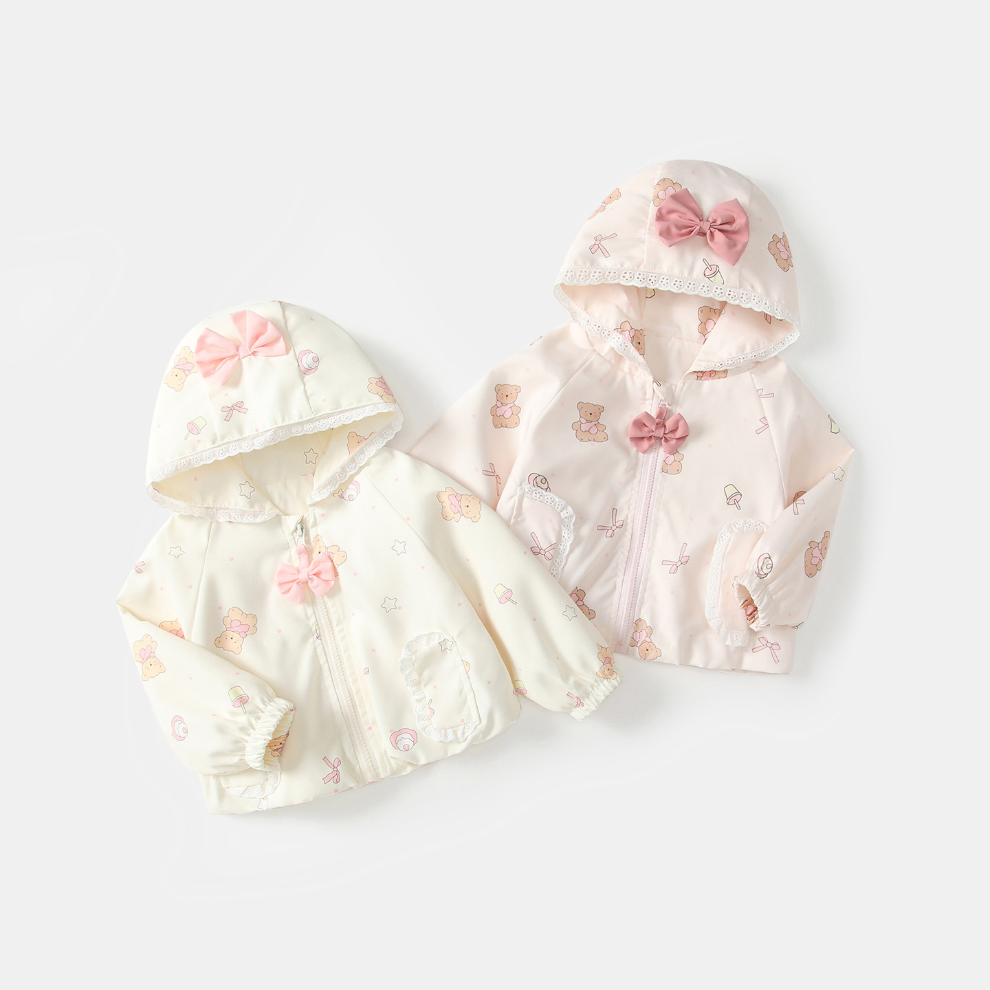 女童外套2026春季新款女宝宝连帽开衫婴儿上衣儿童春秋款洋气衣服,童装/婴儿装/亲子装,普通外套,淘宝优惠券,粉丝福利购,淘宝优惠卷