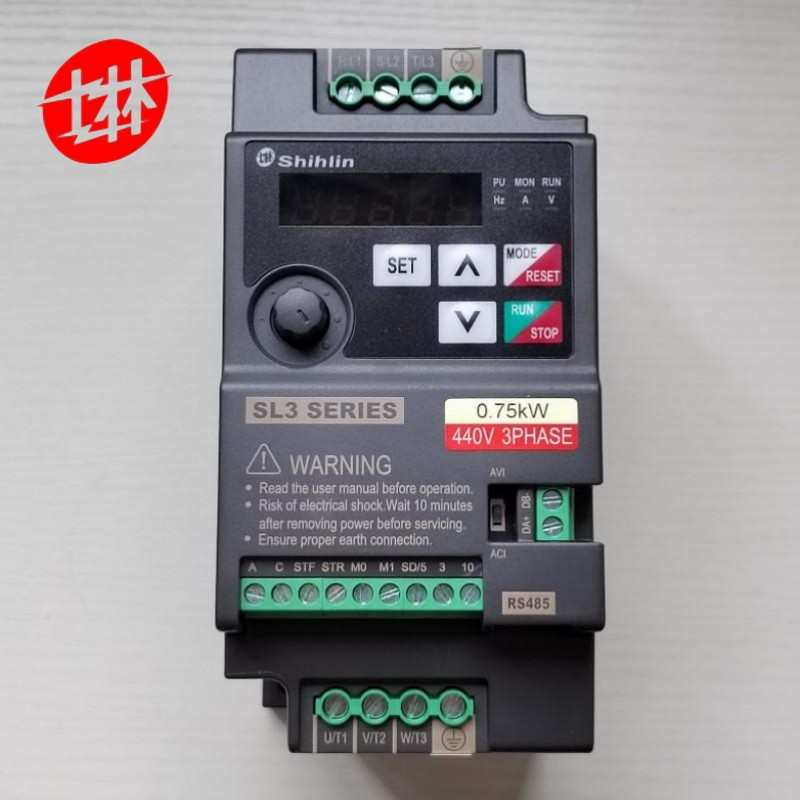 士林变频器SL3-043-0.75KW三相380v 021-1.5K单相220电机调变速