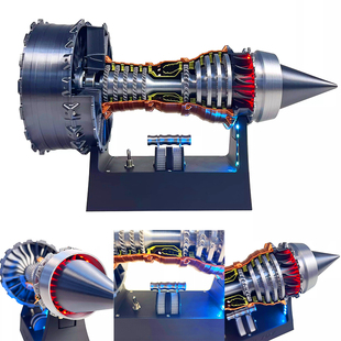 航发拼装模型涡扇涡喷发动机迷你引擎电动3D打印立体拼图飞机玩具