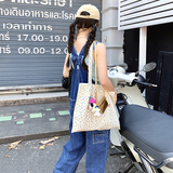 时髦洋气复古牛仔背带裤女夏季2025新款休闲慵懒风高个子阔腿长裤，女装牛仔裤，浙宝007A（原150A)