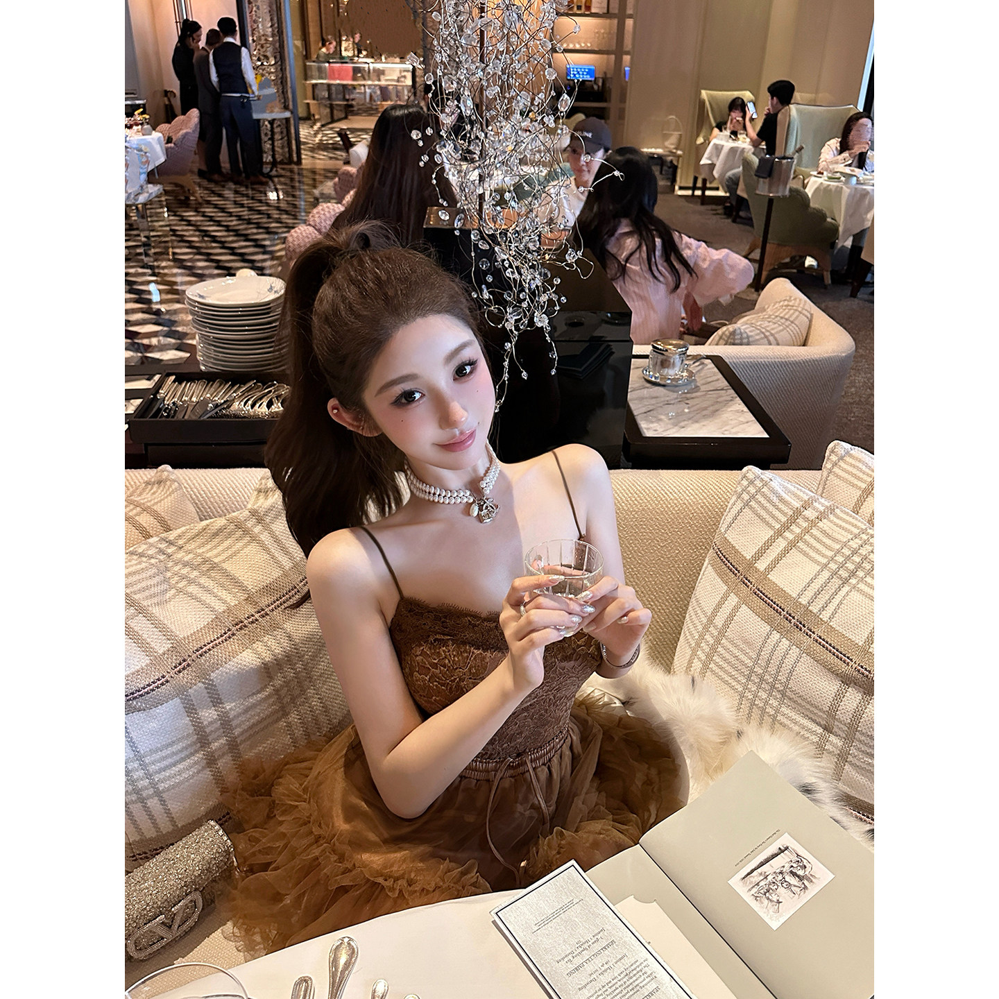 chicbyrr/【甜欲暴击】绝美蓬蓬裙+蕾丝收腰小吊带