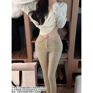 紧身显瘦小脚牛仔裤 chicbyrr 两色韩女封垮裤