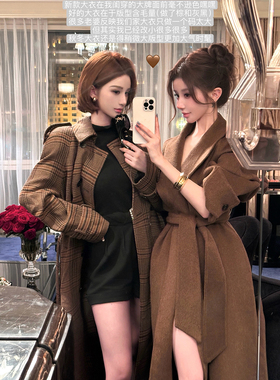 chicbyrr【Bonjour Lilli】90%绵羊毛加yak hair两色长款大衣