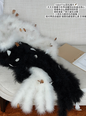 chicbyrr/Valent*ino25秀款羽毛围巾