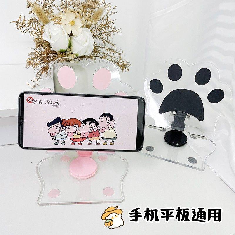 新款猫爪亚克力360旋转手机支架