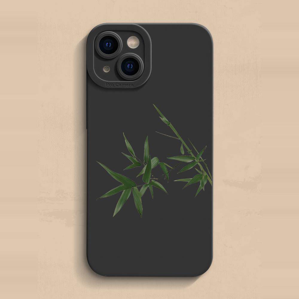 竹子适用iphone15手机壳11保护套12苹果14pro max硅胶xs防摔xr全包se3/2液态7/8plus软13简约个性6s清新创意