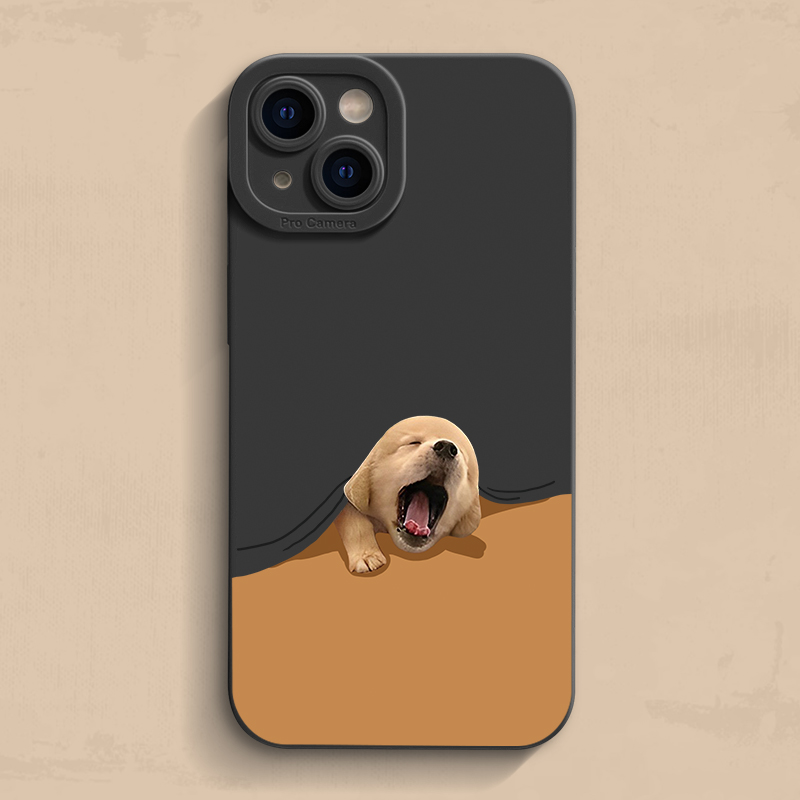 哈欠旺适用iphone15手机壳防摔11苹果14pro max个性12软13创意7/8plus可爱xr狗se3防摔mini保护套硅胶6s全包