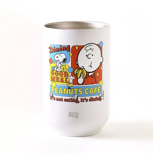 日本正版 PEANUTS 花生漫画史努比复古不锈钢真空隔热水杯礼物