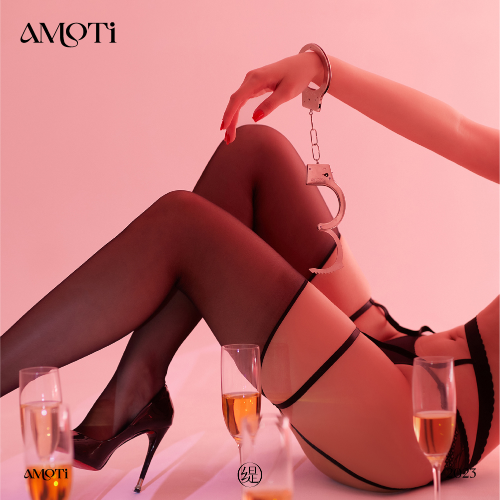 AMOTi 缇 心灵感触-綀[连体吊带]5D哑光撞色一体性感腿环十字丝袜