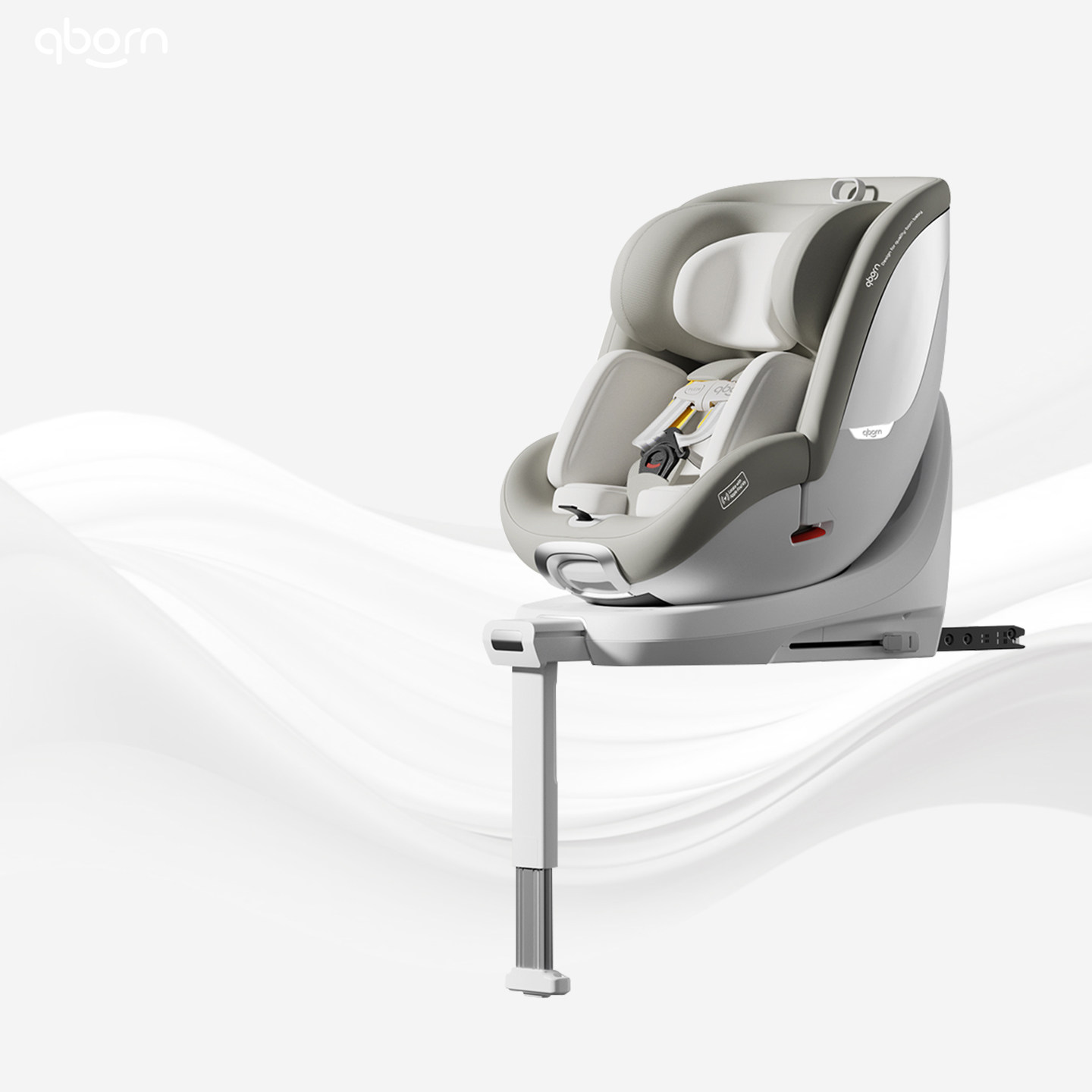 qborn小海豚pro米色智能通风新生婴儿童安全座椅汽车用白鹿推车,婴童用品,汽车座椅,淘宝优惠券,粉丝福利购,淘宝优惠卷