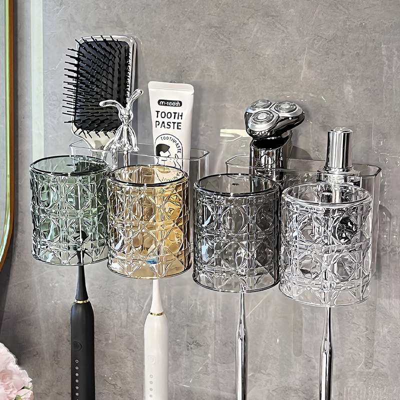吸盘牙刷置物架免打孔卫生间电动牙刷架牙杯牙膏壁挂式漱口杯架子,家庭/个人清洁工具,牙刷架/牙具座,淘宝优惠券,粉丝福利购,淘宝优惠卷