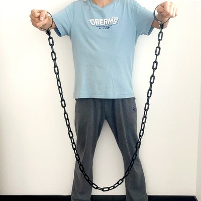 舞台演出民国手链李玉和血衣定制影视囚衣塑料刑具镣铐脚铐道具新