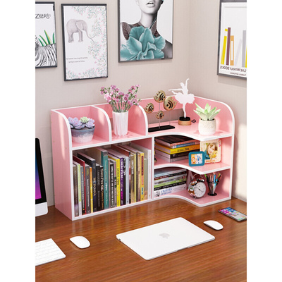 写字台上放的书架拐角置物架简单桌面学习桌上的置书架台面小层架