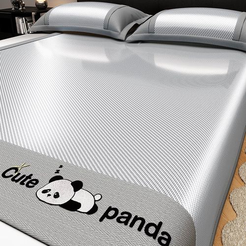 A类母婴级夏季冰丝凉席三件套可机洗软席子宿舍床单空调藤席新款3