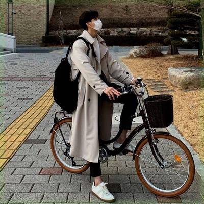 风衣男中长款秋冬季外套战壕男生高级感男款宽松过膝男士披风大衣