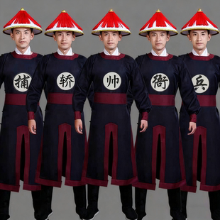 出租清朝官兵古装 成人御前侍卫衙役捕快官差演出服男戏剧巡游服装
