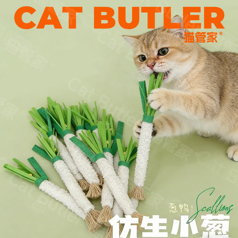 木天蓼逗猫棒仿真大葱蔬菜猫薄荷图片