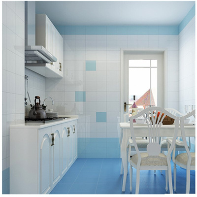 彩色瓷砖100X10n0厨房卫生间墙砖幼儿园学校瓷片小白砖蓝色小方砖