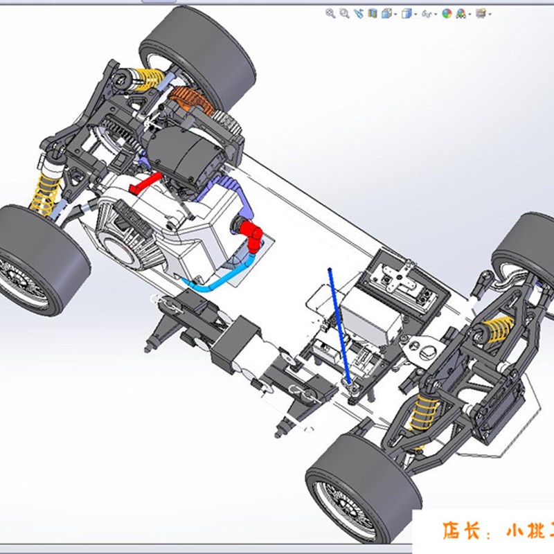遥控车玩具底盘3D图 机械设计素材3D模型参考资料 非实物