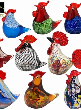 精品琉璃小鸡雕塑车头书r柜书房玄关布景饰品温居礼物多色多款可