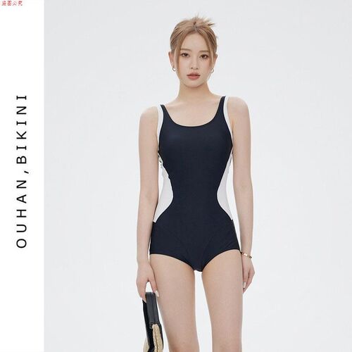 2024年新款小胸聚拢连体保守平角遮肚显瘦温泉竞速Y专业游泳衣女