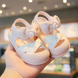 新魔术贴小童鞋 宝宝学步鞋 女童公主夏季 软底防滑婴儿凉鞋 包头 凉鞋