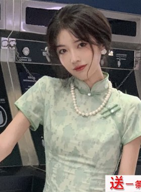 配旗袍珍珠项链女时尚复古装饰配饰品法式宫廷毛衣链项圈现货649