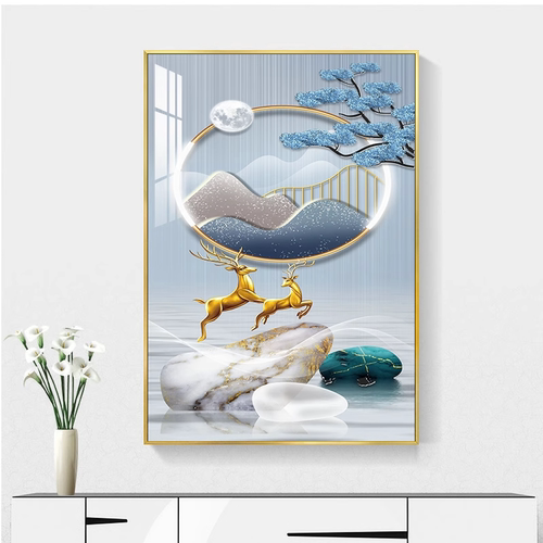 入户玄关装饰画走廊过道竖