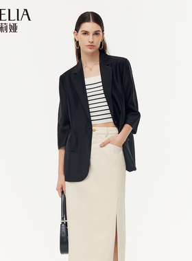 歌莉娅春季新品轻松廓型一粒扣西装1E3C6M500