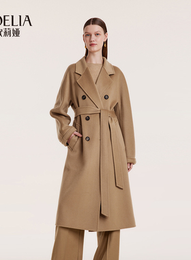 歌莉娅冬季新品全羊绒大衣（配送全羊绒帽子）1BNL6N45A