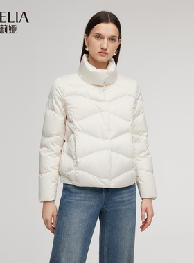 歌莉娅冬季新品短款珠光羽绒鹅绒服1ENC8B170