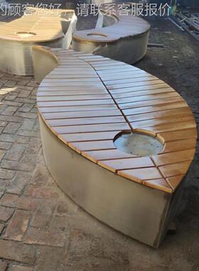 户外公椅现代创意39663艺术形不锈异钢长椅造园型凳景观座椅树池