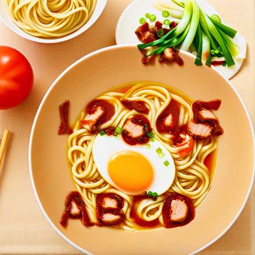 拉面ai幻图光影艺术字隐藏字定制艺术头像定制文字嵌入图像幻术字