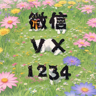 猫咪ai幻图光影艺术字隐藏字定制艺术头像定制文字嵌入图像幻术字