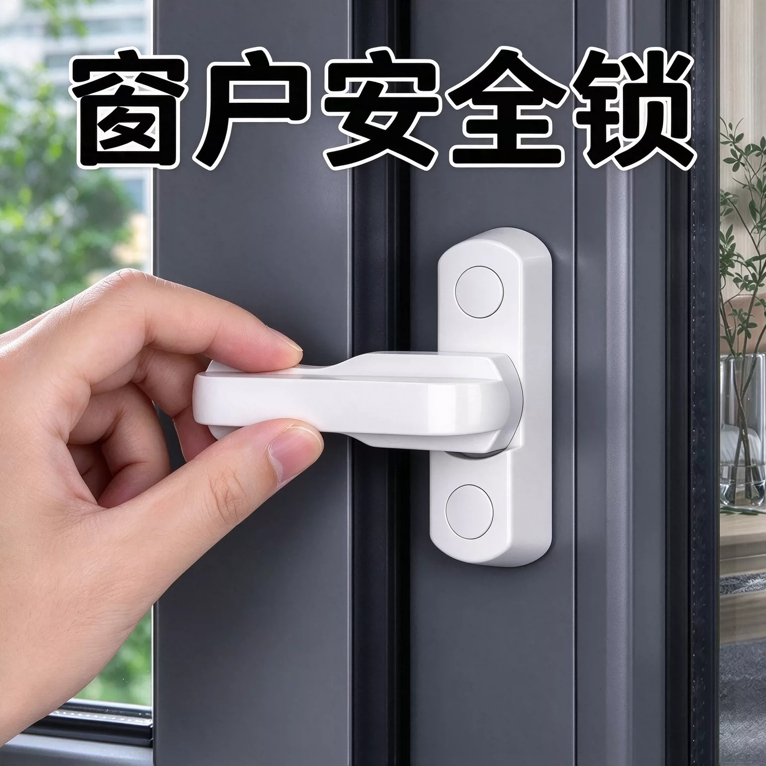 平开门窗T型锁窗户锁扣搭扣推拉锁加厚防盗锁门窗配件平开安全锁