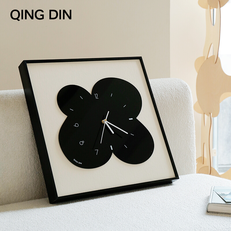 QINGDIN电表箱装饰画带钟表M电箱高级挂画遮挡大挂钟创意尺寸静音