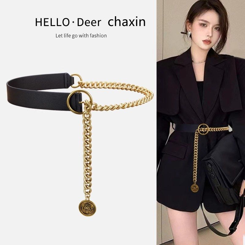 宽腰带女腰链装饰西装大衣高级感配毛衣连衣裙子复古百搭金属皮带,服饰配件/皮带/帽子/围巾,腰带/皮带/腰链,淘宝优惠券,粉丝福利购,淘宝优惠卷