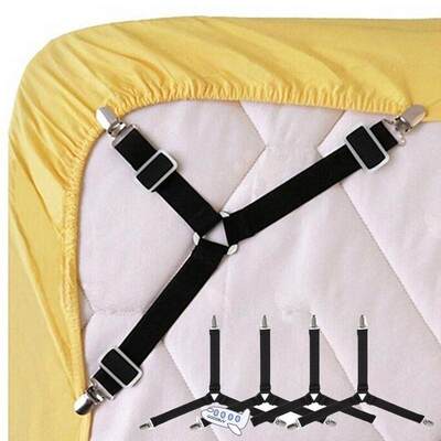 4pcs/set Adjustable Bed Sheet Clips Cover Grippers Holder Ma