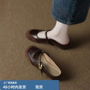 巨好看内增高绝美单鞋女士夏天凉拖外穿超火厚底不累脚包头半拖鞋