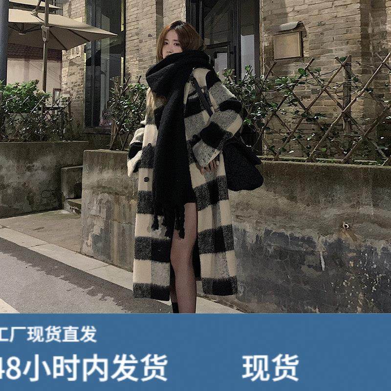 格子毛呢外套女小个子羽绒内里秋冬中长版高级感正肩加厚呢子大衣,运动/瑜伽/健身/球迷用品,广场舞套装,淘宝优惠券,粉丝福利购,淘宝优惠卷