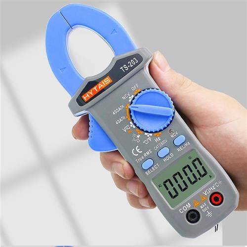 高精度防烧交直流数显多功能智能数字钳形表便携电工万用表ts203