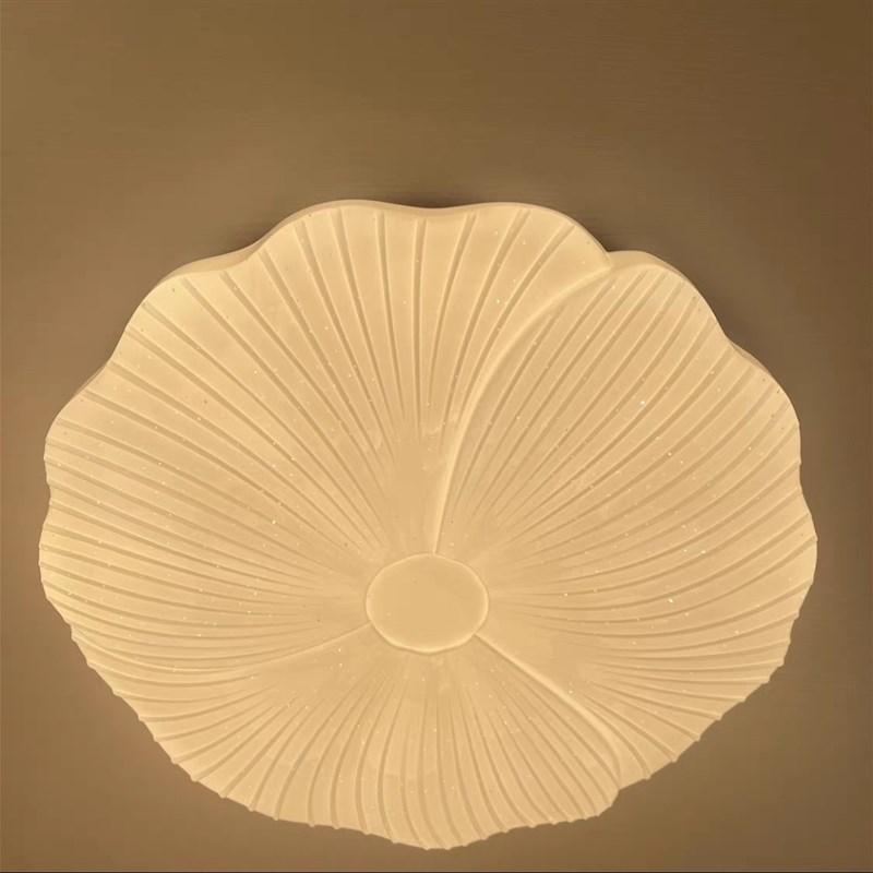 奶油风荷叶吸顶灯客厅主灯现代简约大气卧室房间网红组合LED灯具